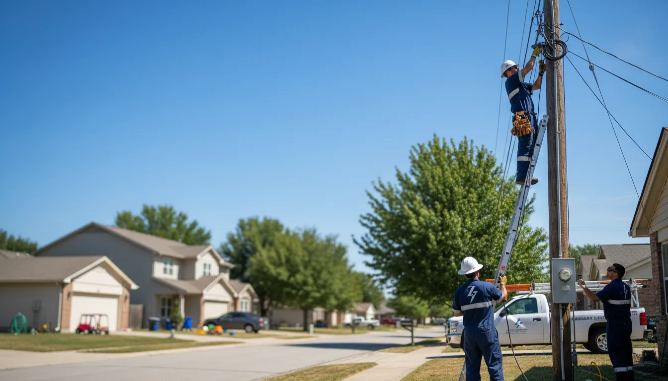 Residential electrician providing installation services in Deweese, NE
